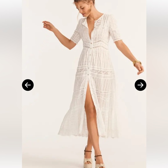 LoveShackFancy Dresses & Skirts - NWT $595 LoveShackFancy Medina Victorian Maxi White Lace Dress 2PC Size 2
